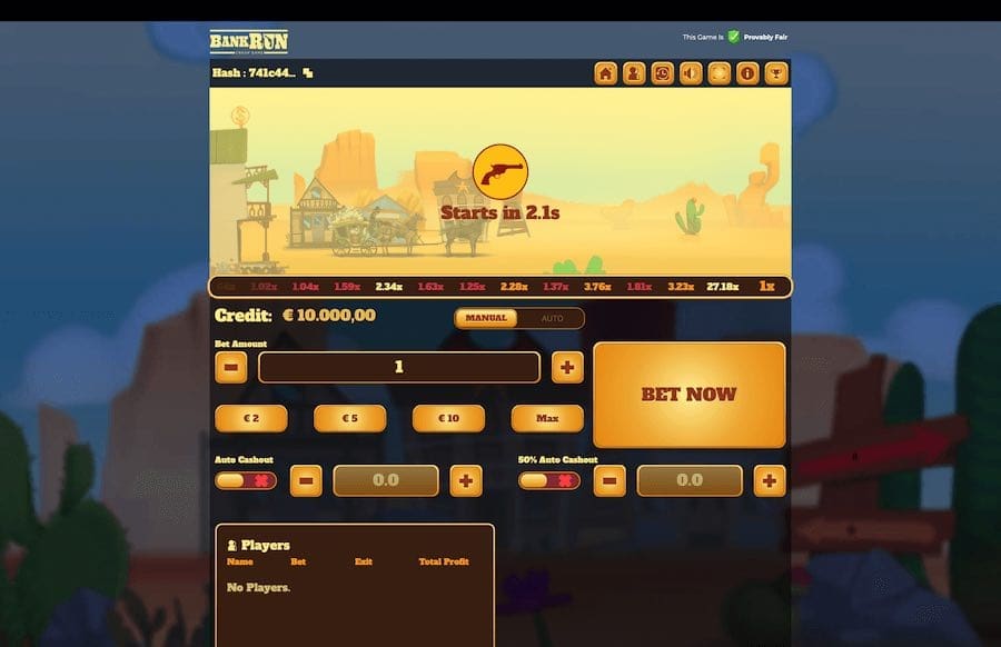 Bank Run Crash Game